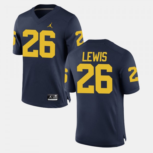 Michigan #26 For Men Jourdan Lewis Jersey Navy NCAA Alumni Football Game